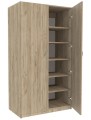 Opbergkast 2 deuren B100xD57xH180cm Grey craft oak Grey Craft Oak Tangara Groothandel voor de Kinderopvang Kinderdagverblijfinrichting